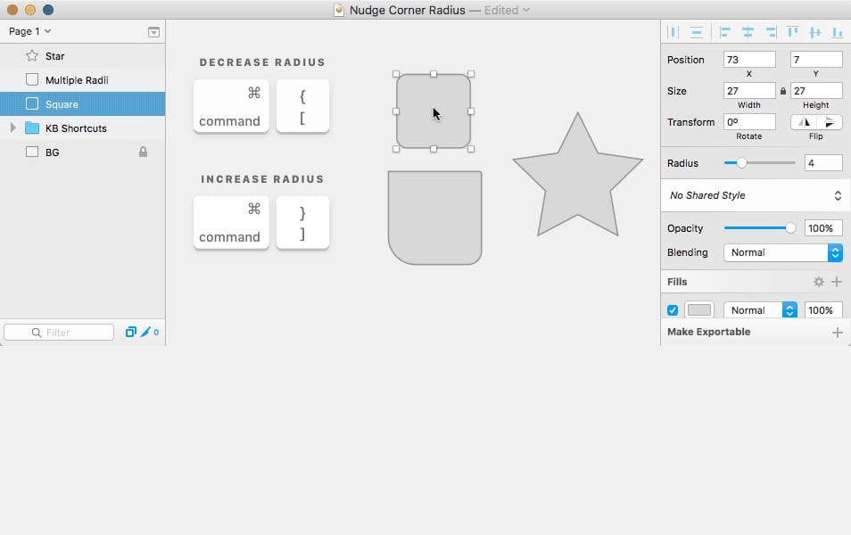 Nudge Corner Radius Sketch Plugin