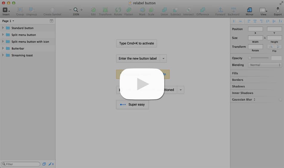 Relabel Button plugin for Sketch