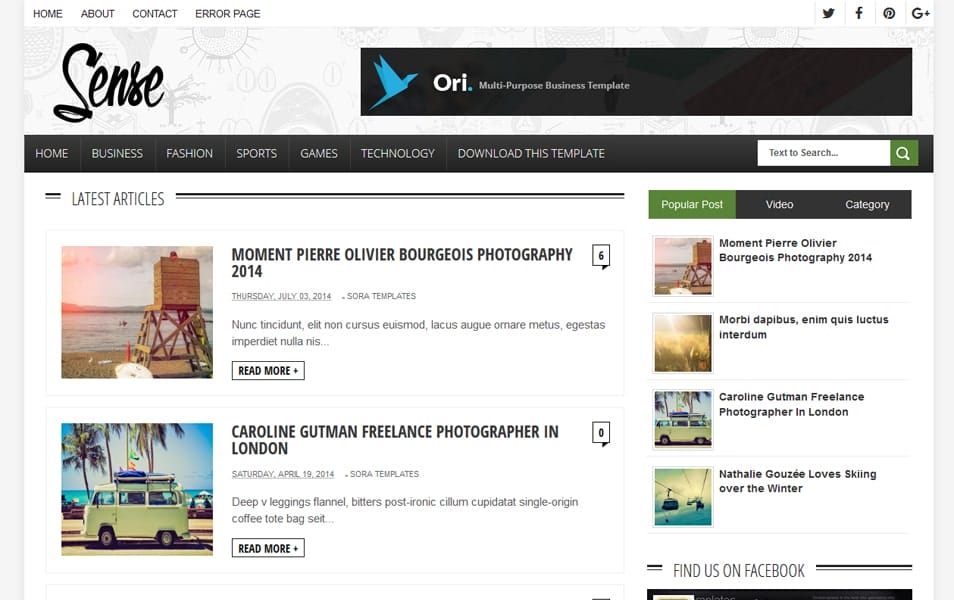 150+ Free Responsive Magazine Style Blogger Templates 2025 92 Sense Responsive Blogger Template