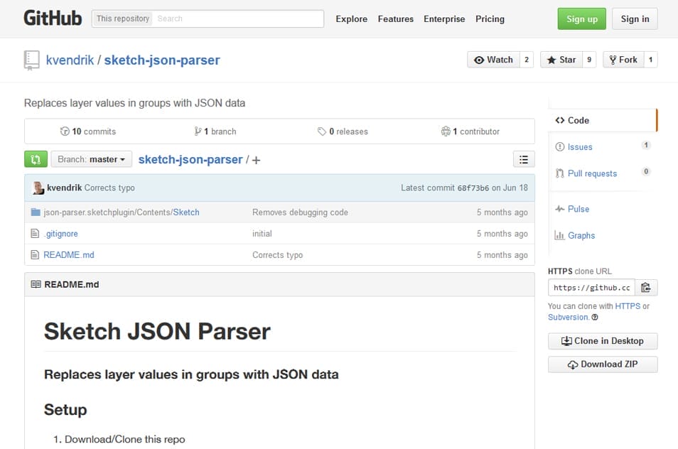 Sketch JSON Parser