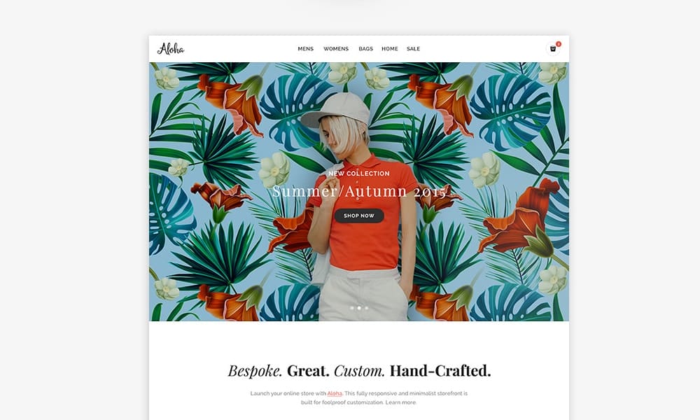 Free Resources For Designers From November 2015 14 Aloha Shop Free Responsive Web Template