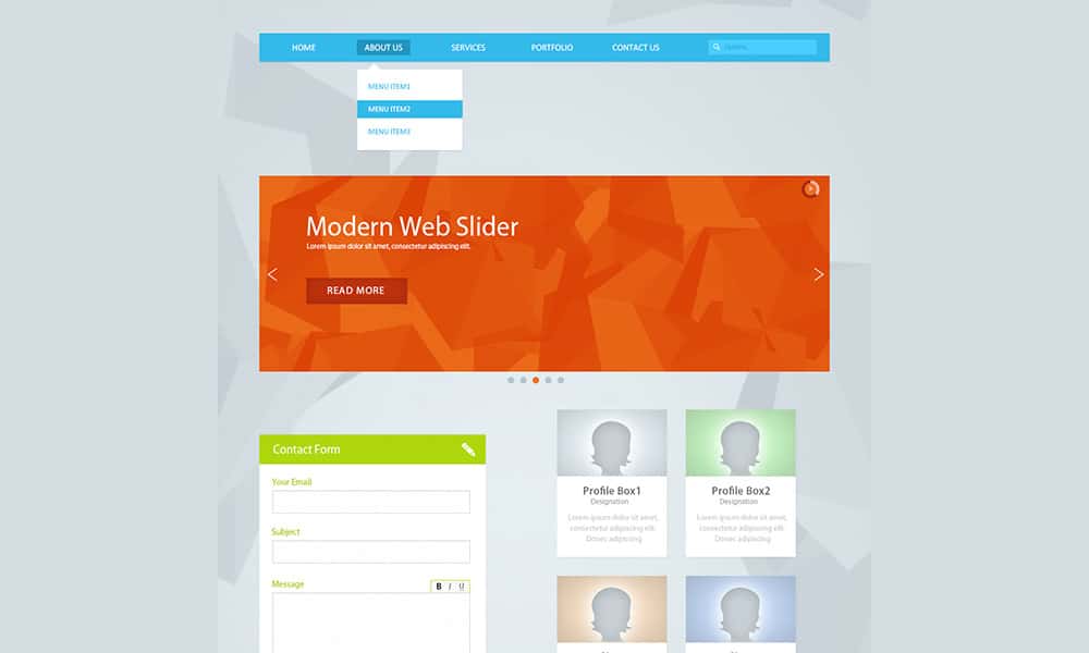 Free Resources For Designers From November 2015 4 Design3Edge UI Kit PSD