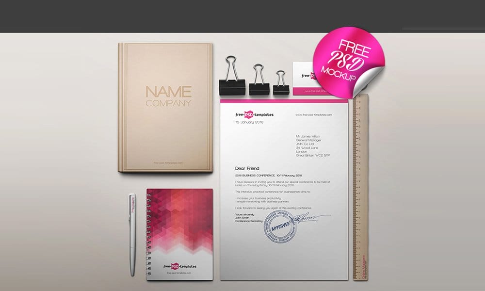 Free Resources For Designers From December 2015 18 Free Branding Identity Mock-up PSD