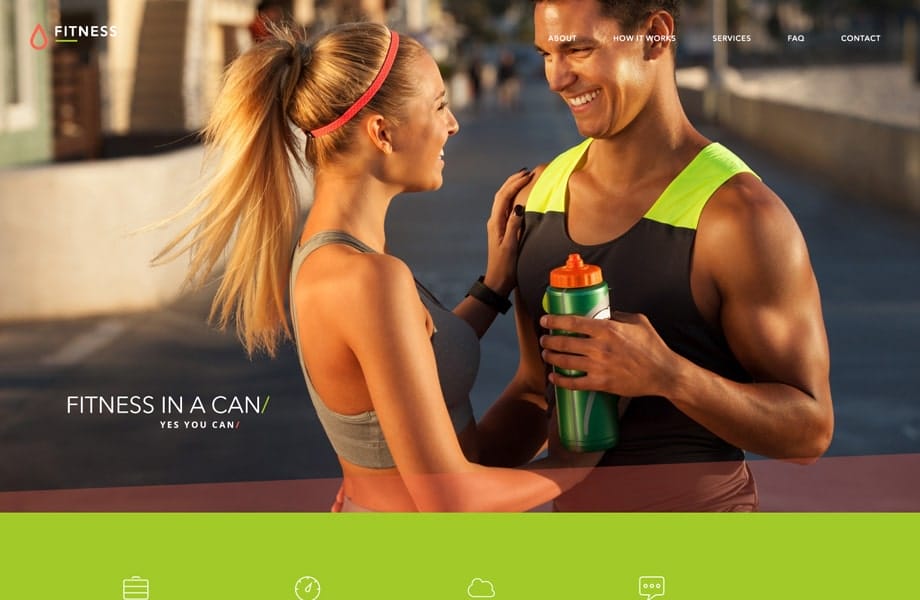 Free Fitness Web Template PSD