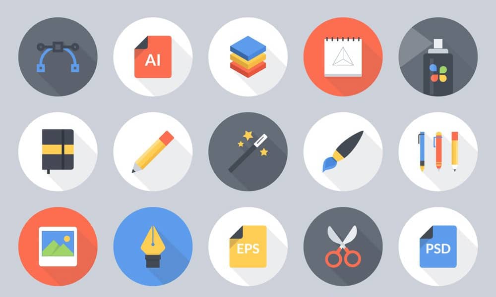 Free Resources For Designers From November 2015 40 Free Flat Vector Art Tools Icons