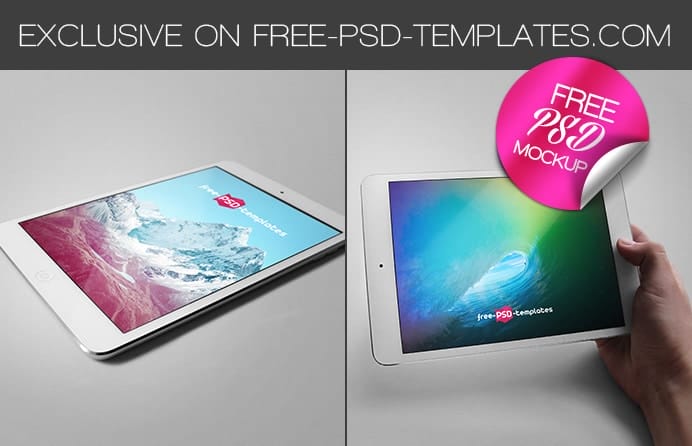 Free Resources For Designers From November 2015 28 Free Ipad Tablet Mockups PSD
