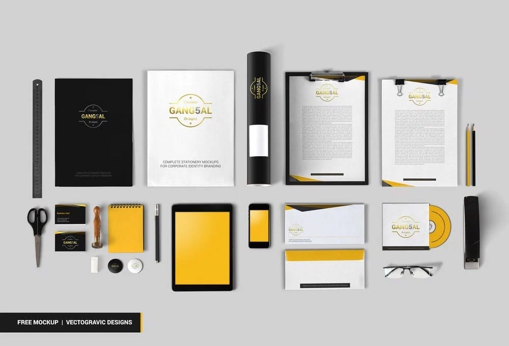 Free Resources For Designers From November 2015 21 Stationery MOCKUP MockUp PSD