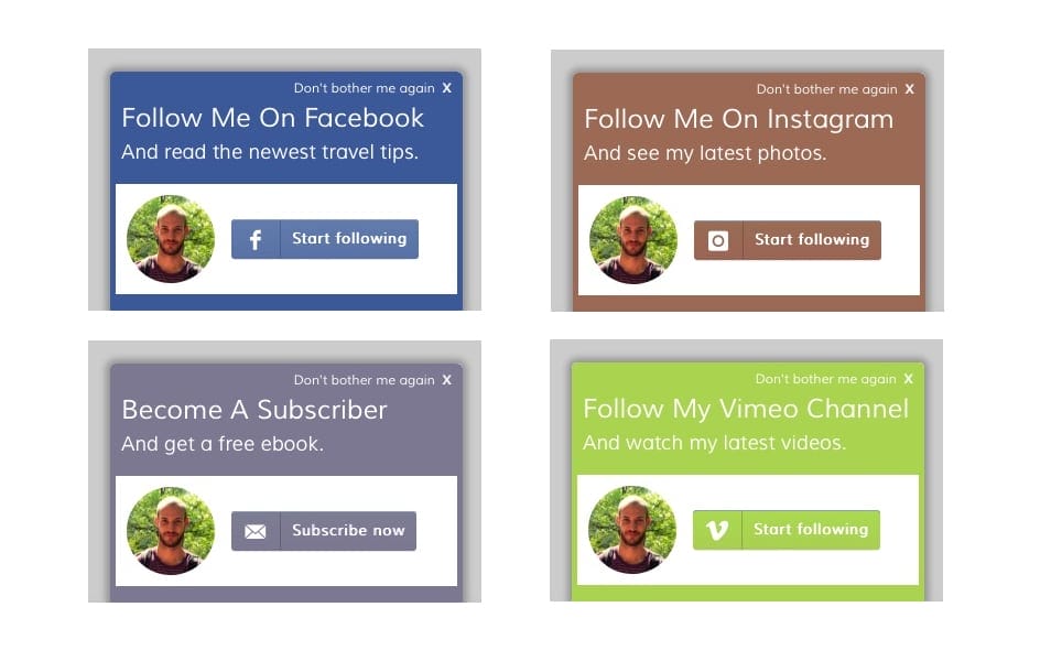 Follow Me Social Sliding Widget Plugin