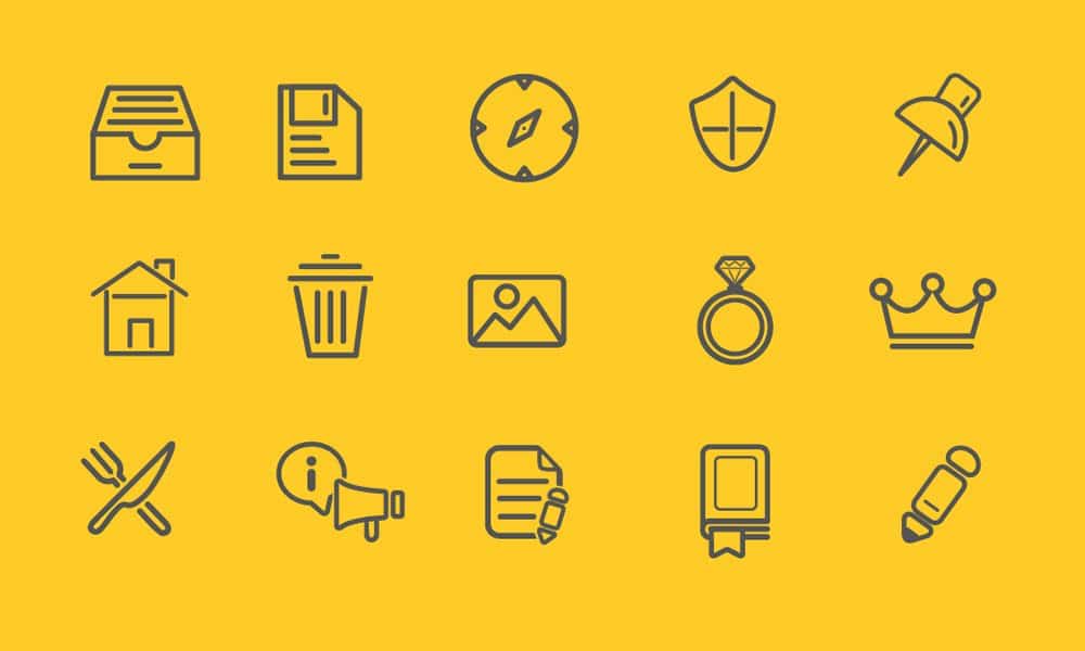 Free Resources For Designers From December 2015 36 Free Outline Icons