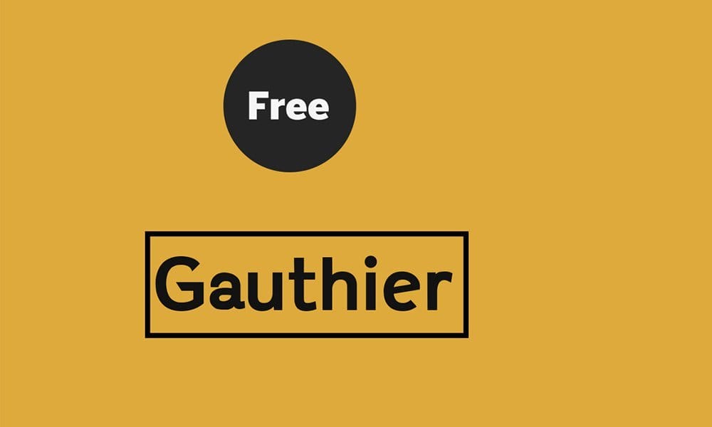 Free Resources For Designers From December 2015 42 Gauthier Free Font