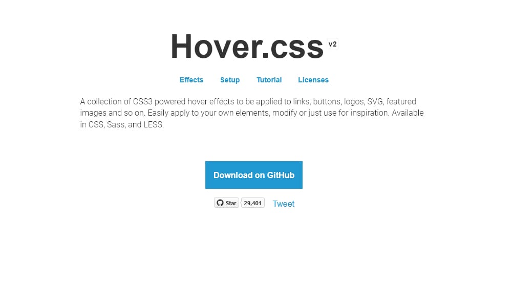 65+ SASS Mixins Library 27 Hover css