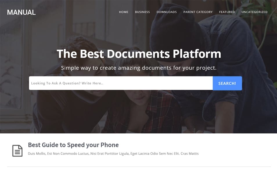 Manual online Docs Responsive Blogger Template