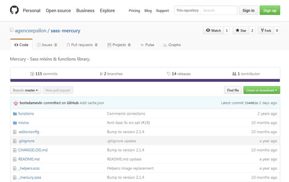 65+ SASS Mixins Library 31 Mercury