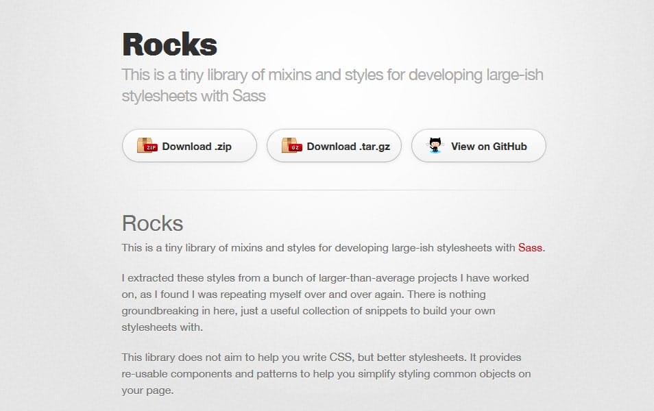 65+ SASS Mixins Library 15 Rocks