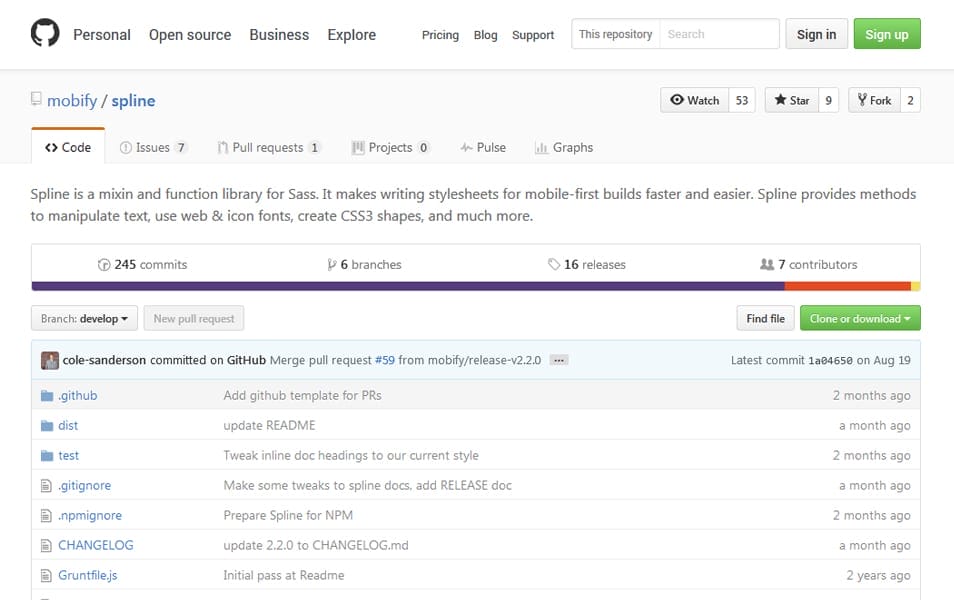 65+ SASS Mixins Library 39 Spline