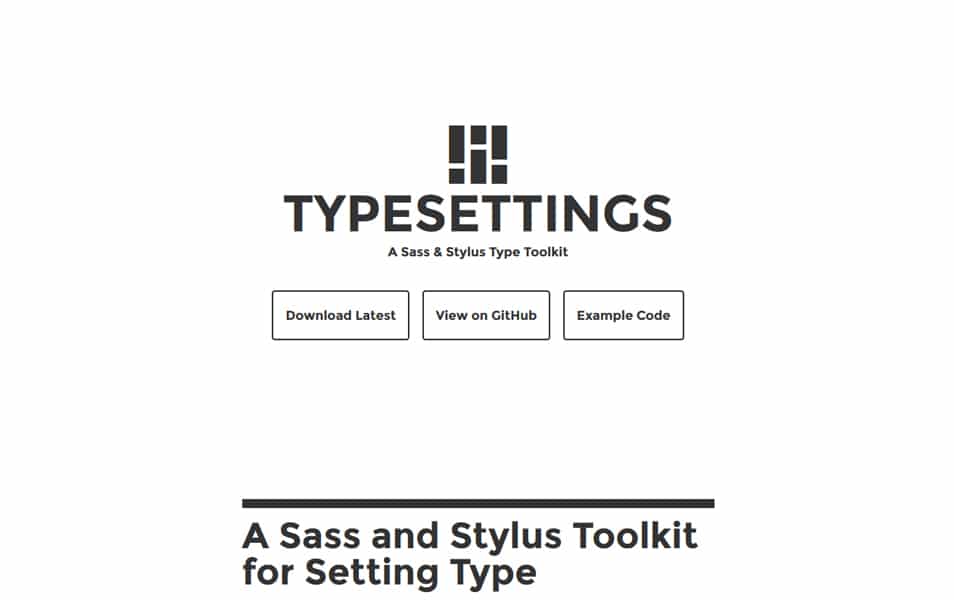 65+ SASS Mixins Library 10 Typesettings