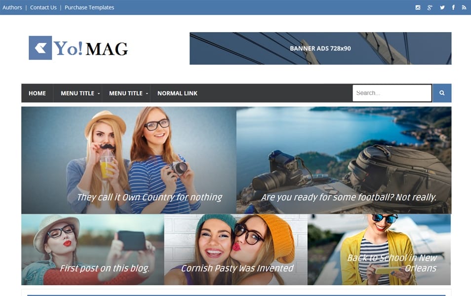 150+ Free Responsive Magazine Style Blogger Templates 2025 89 Yo!Mag Responsive Blogger Template