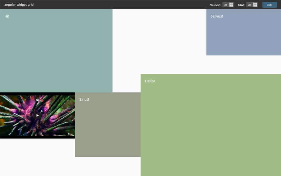 Angular Widget Grid