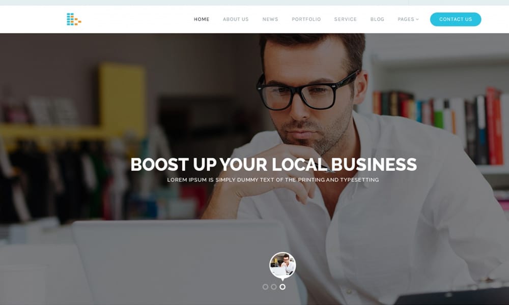 Bplus - Free Business Web Template PSD