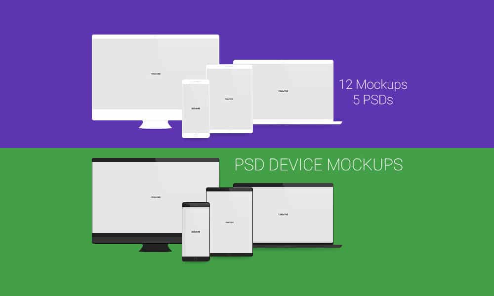 Free Resources For Designers From January 2016 32 Device Mockups PSD