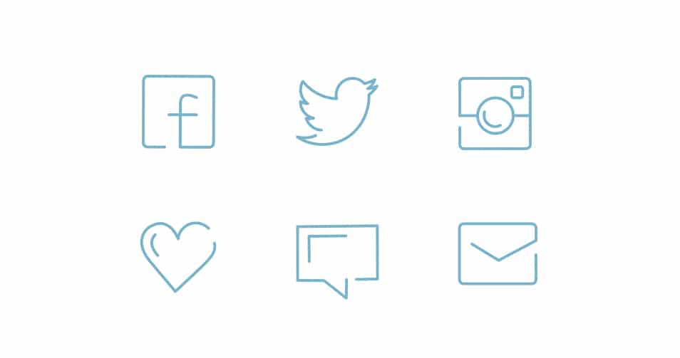 500+ Best Free Social Media Icon Sets 148 Social Line Icons Set