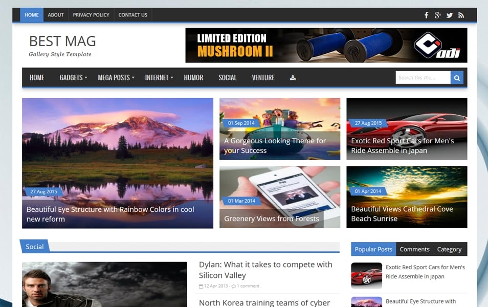 Best Mag Responsive Blogger Template
