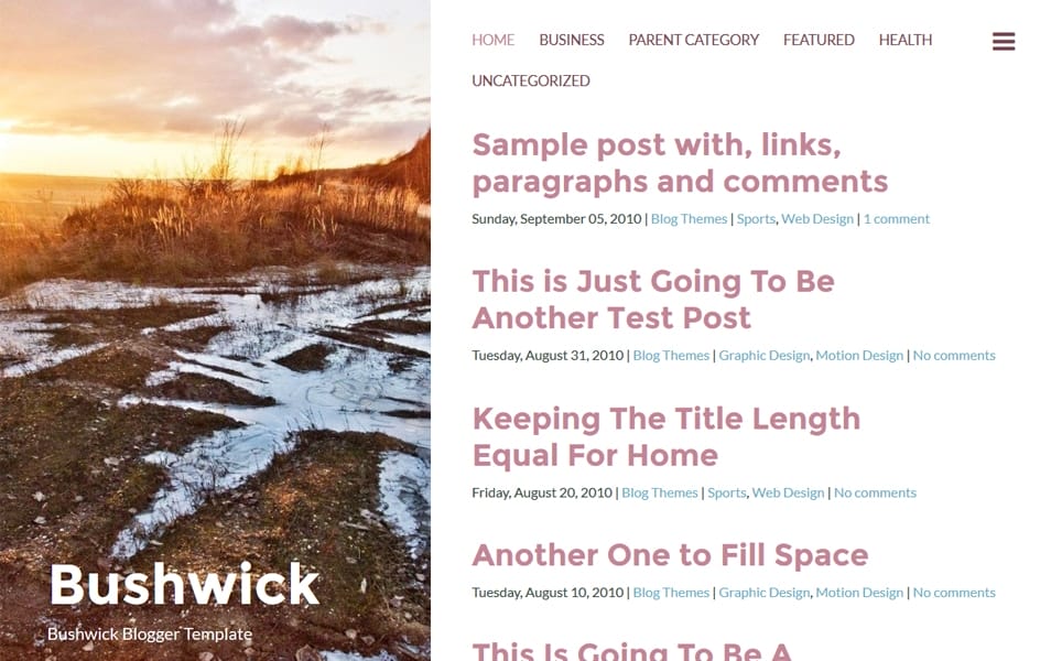 300+ Best Free Responsive Blogger Templates 2025 250 Bushwick Responsive Blogger Template