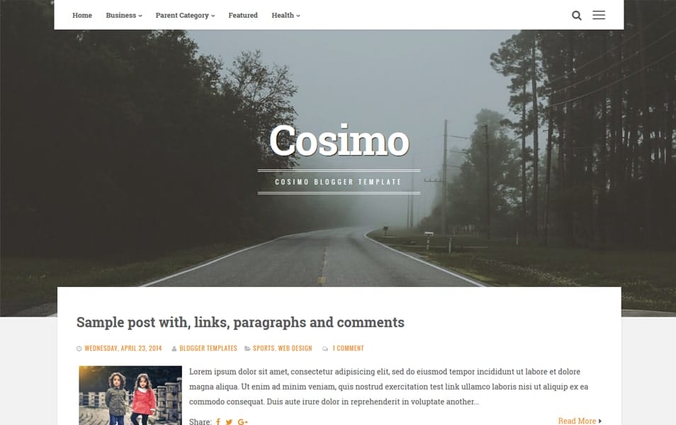 300+ Best Free Responsive Blogger Templates 2025 265 Cosimo Responsive Blogger Template