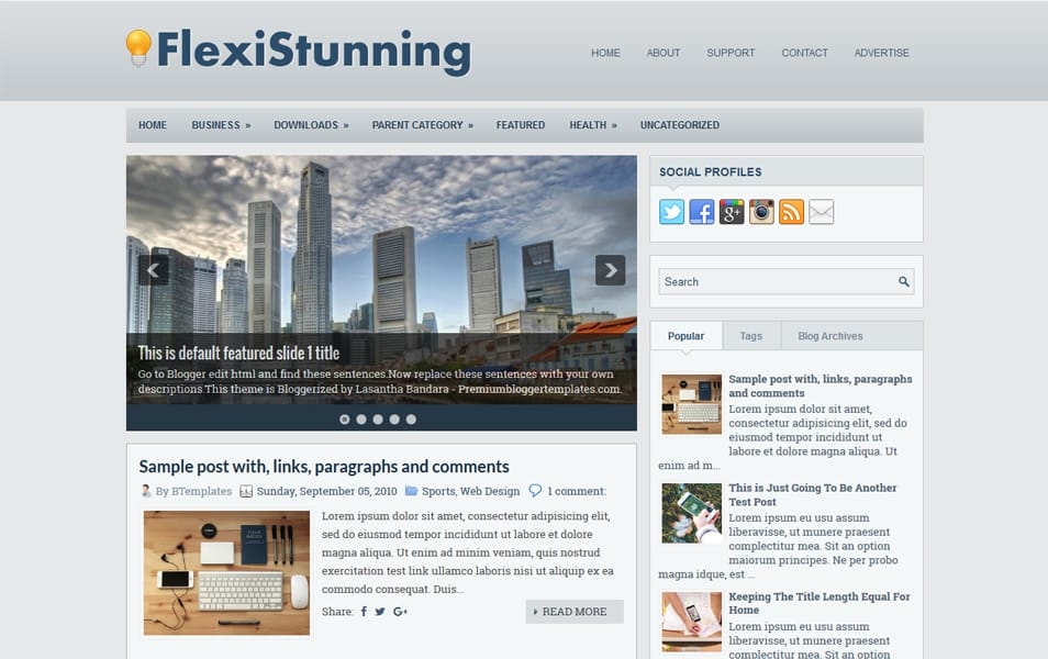 300+ Best Free Responsive Blogger Templates 2025 267 FlexiStunning Responsive Blogger Template