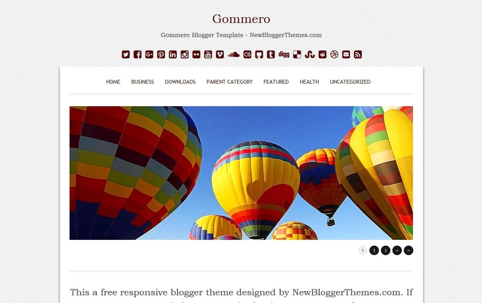 300+ Best Free Responsive Blogger Templates 2025 319 Gommero Responsive Blogger Template