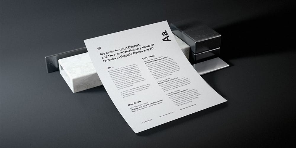 Granite Stationary Mockup PSD