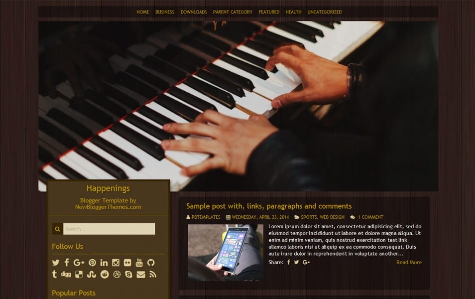 300+ Best Free Responsive Blogger Templates 2025 246 Happenings Responsive Blogger Template