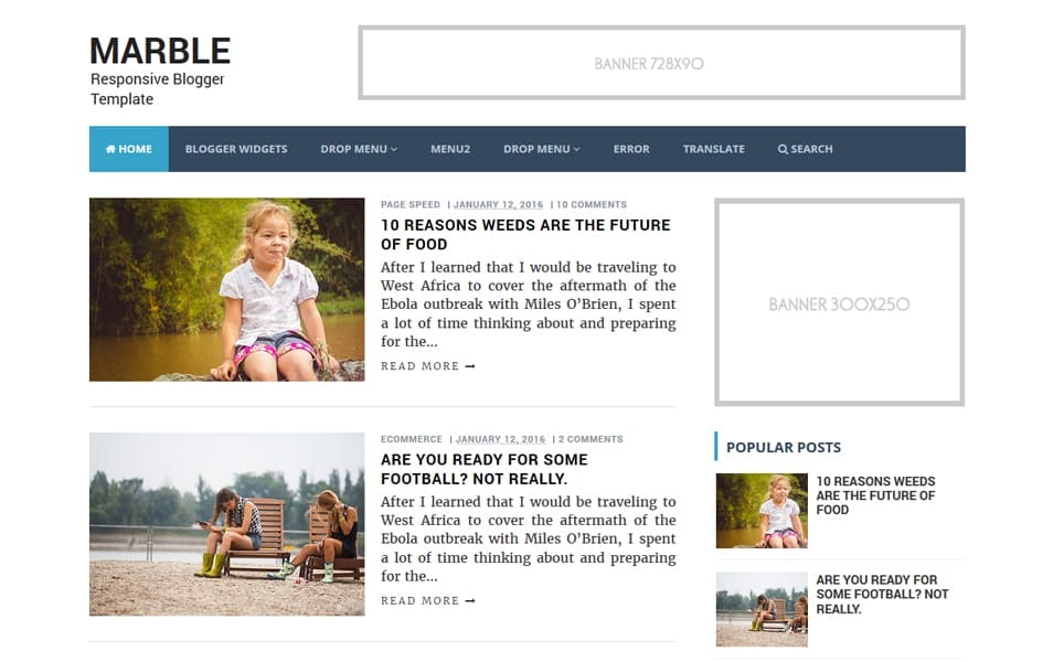 300+ Best Free Responsive Blogger Templates 2025 259 Marble Responsive Blogger Template