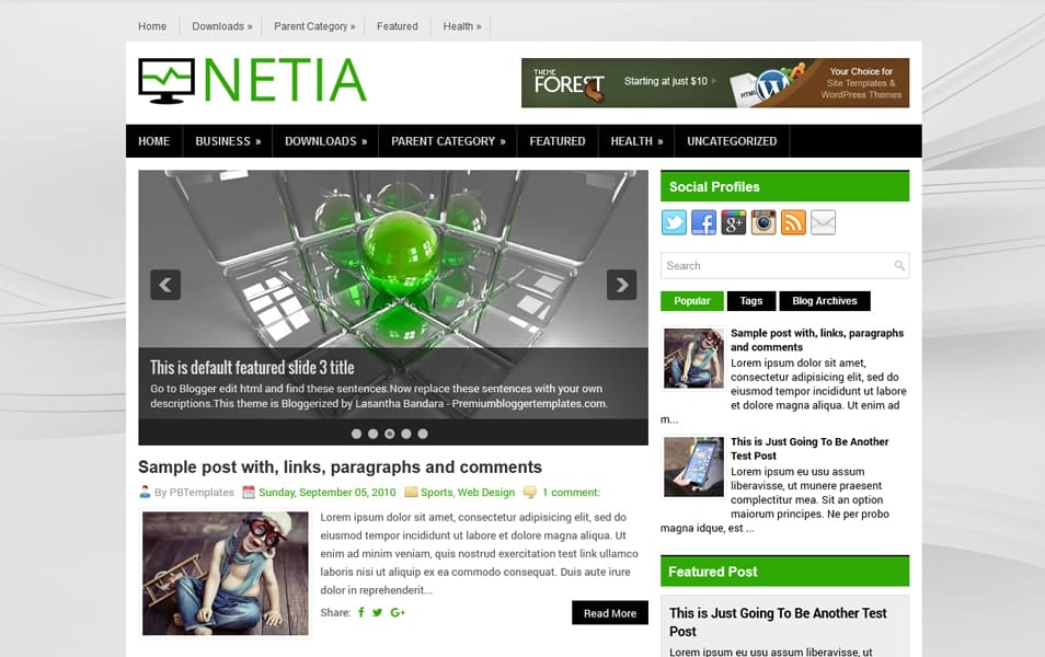 300+ Best Free Responsive Blogger Templates 2025 337 Netia Responsive Blogger Template