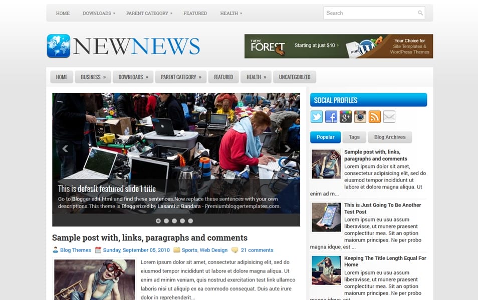 300+ Best Free Responsive Blogger Templates 2025 336 NewNews Responsive Blogger Template