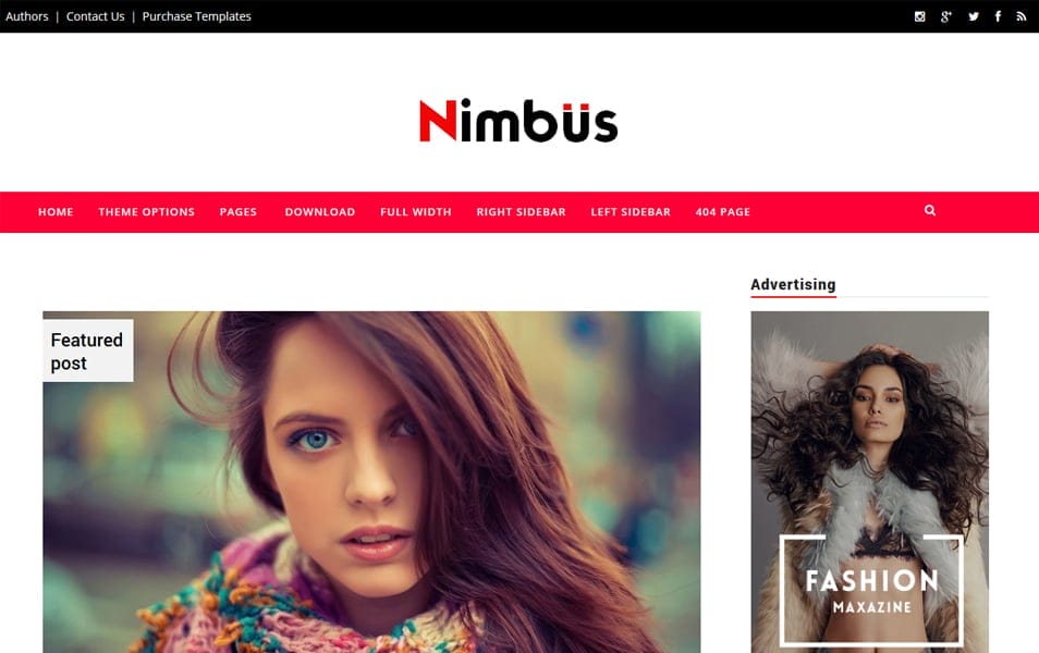 300+ Best Free Responsive Blogger Templates 2025 110 Nimbus Responsive Blogger Template