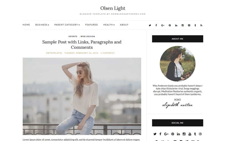 300+ Best Free Responsive Blogger Templates 2025 149 Olsen Light Responsive Blogger Template