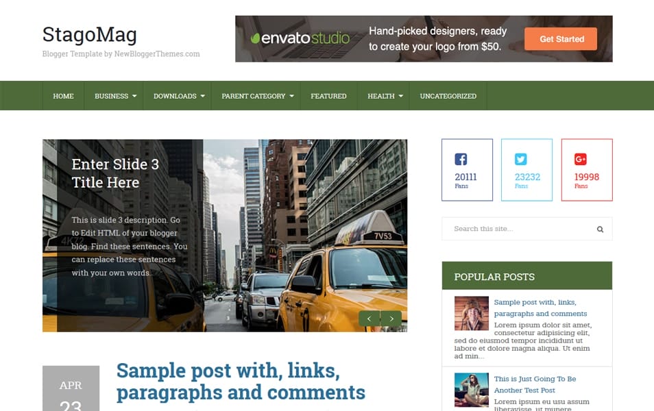 300+ Best Free Responsive Blogger Templates 2025 105 StagoMag Responsive Blogger Template