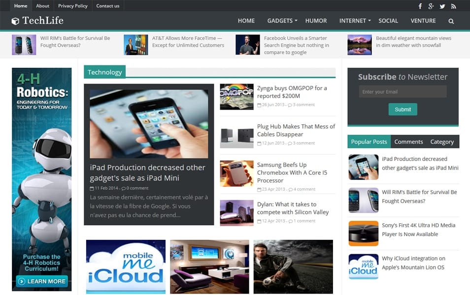 300+ Best Free Responsive Blogger Templates 2025 330 Tech Life Responsive Blogger Template