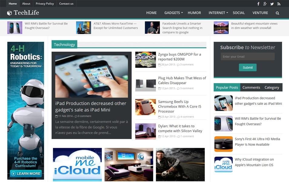 Tech Life Responsive Blogger Template