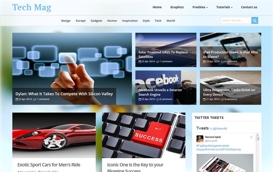 Tech Mag Responsive Blogger Template