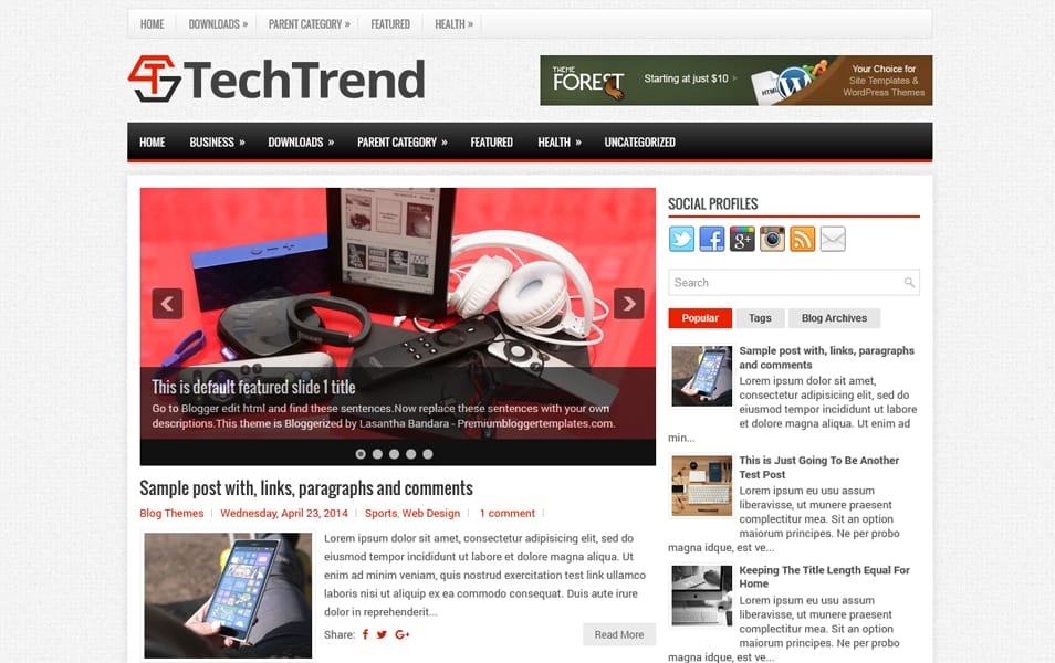 300+ Best Free Responsive Blogger Templates 2025 333 TechTrend Responsive Blogger Template