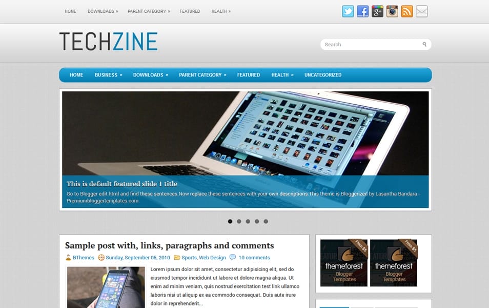 300+ Best Free Responsive Blogger Templates 2025 331 TechZine Responsive Blogger Template