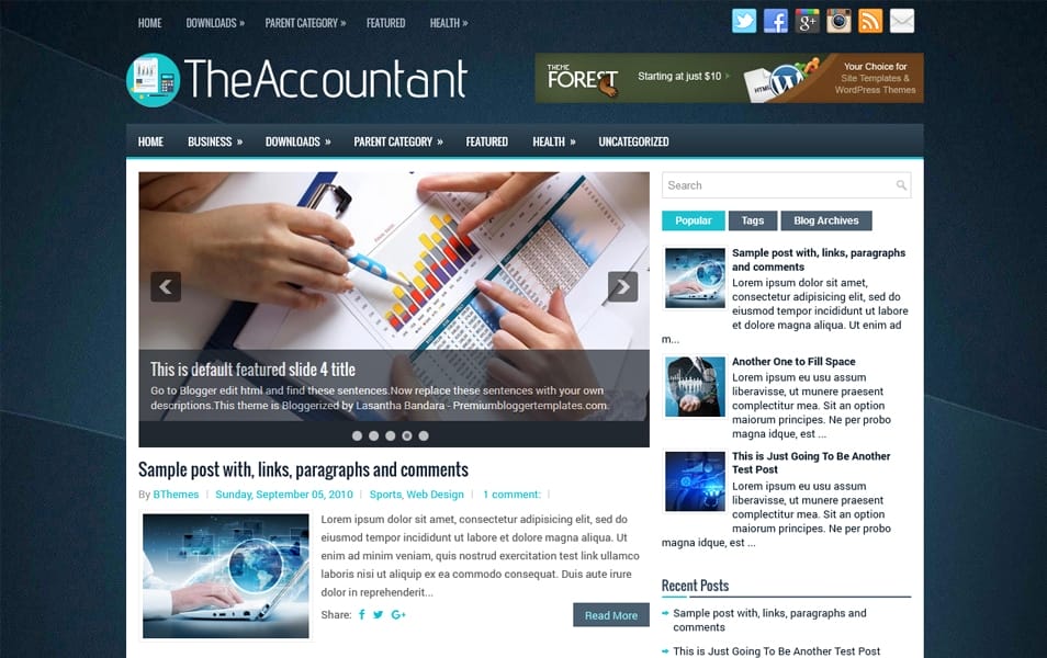 300+ Best Free Responsive Blogger Templates 2025 355 TheAccountant Responsive Blogger Template