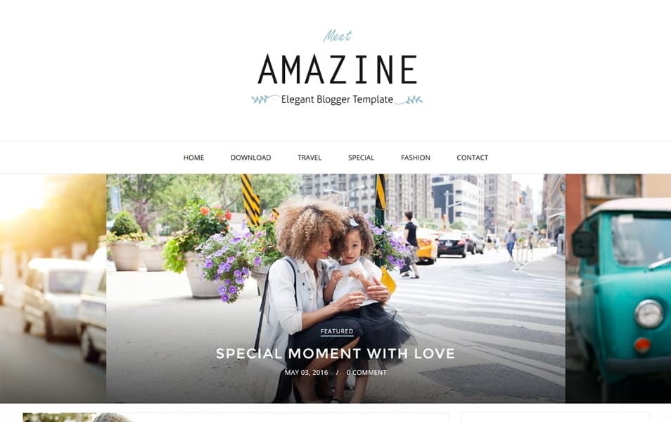 Amazine Responsive Blogger Template