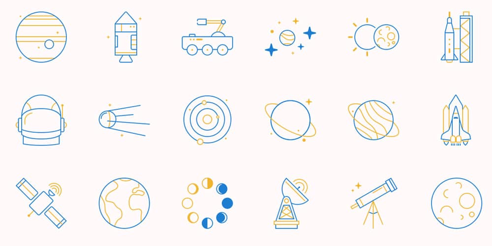 Best Free Icon Sets 2024 394 Astronomy and Space Icons