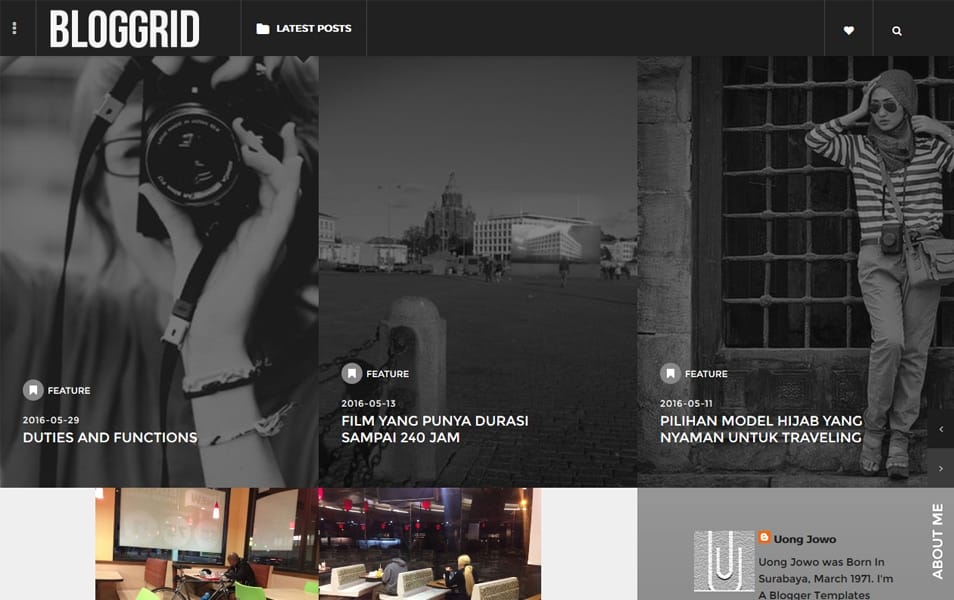 Bloggrid Responsive Blogger Template