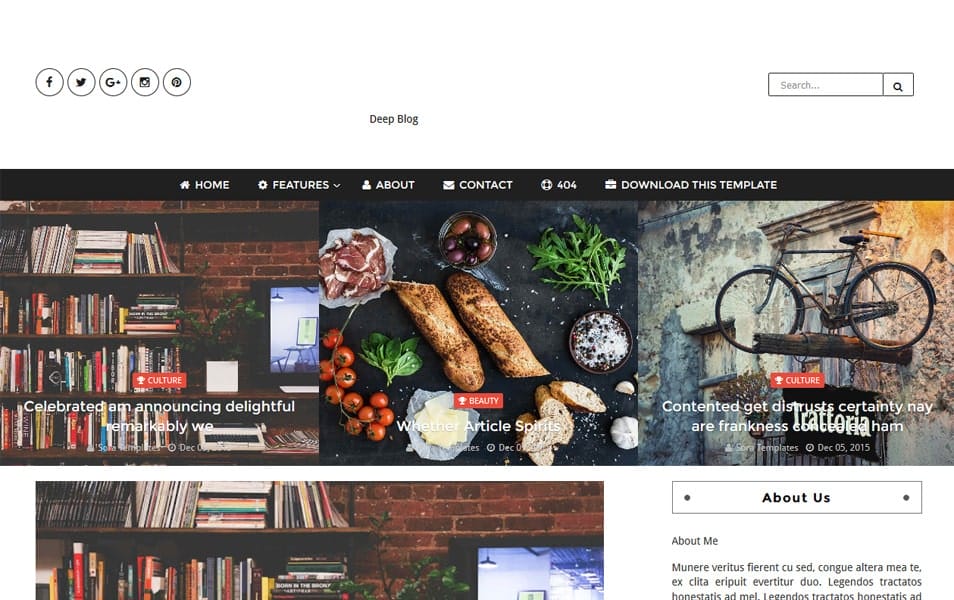 300+ Best Free Responsive Blogger Templates 2025 236 Deep Blog Responsive Blogger Template