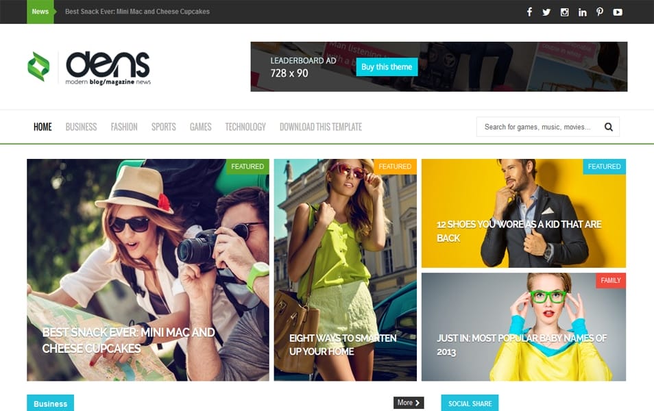 300+ Best Free Responsive Blogger Templates 2025 98 Dens Responsive Blogger Template