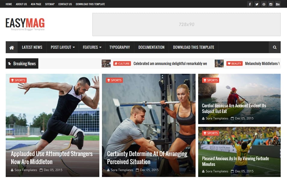 300+ Best Free Responsive Blogger Templates 2025 94 Easy Mag Responsive Blogger Template